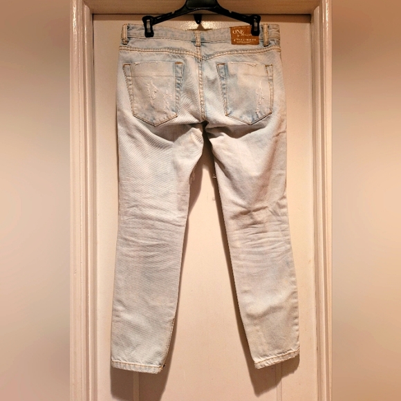 PRE-OWNED    One Teaspoon Trashed Freebirds jeans 27x26 - Picture 2 of 6